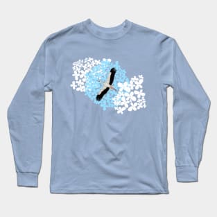 Stork and flowers Long Sleeve T-Shirt